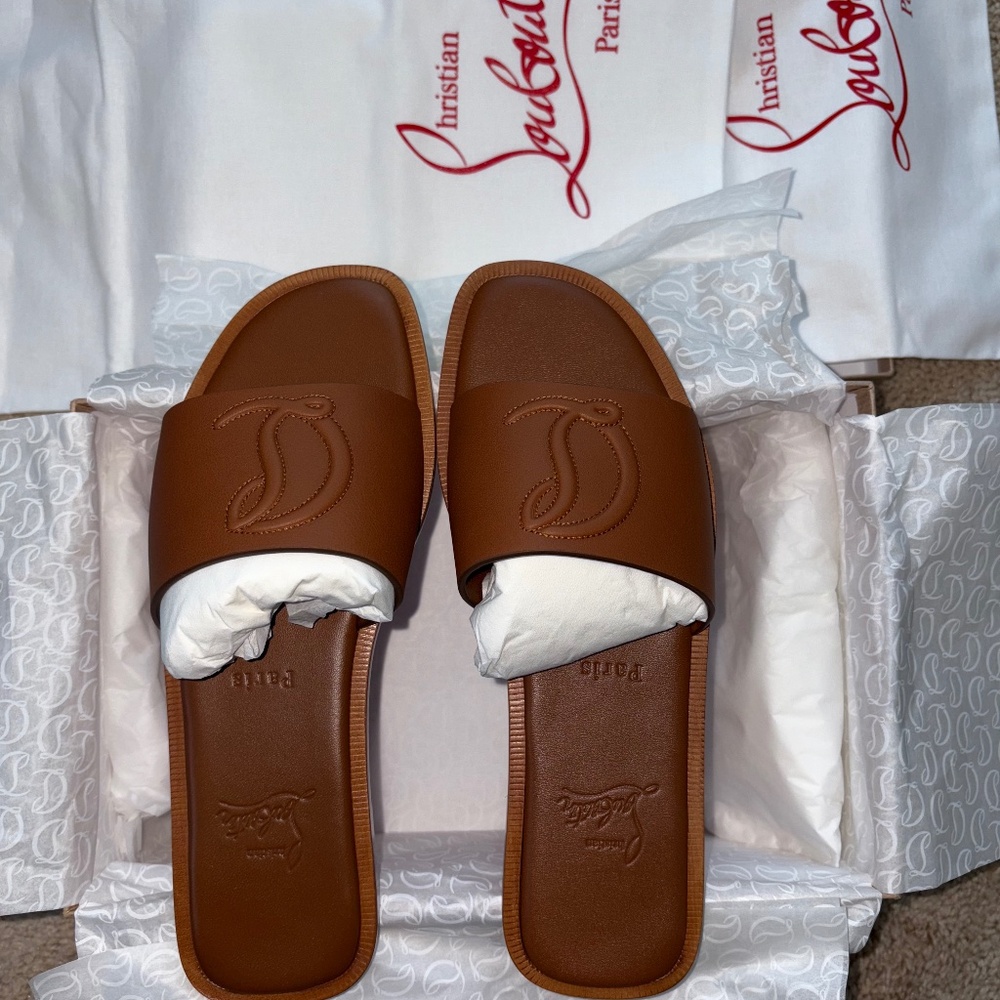 Christian Louboutin Mule embossed leather sandals